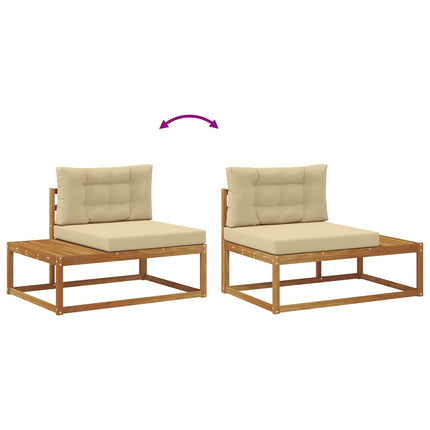 Udendørs sofagruppe 6 stk. Naturlig og Beige