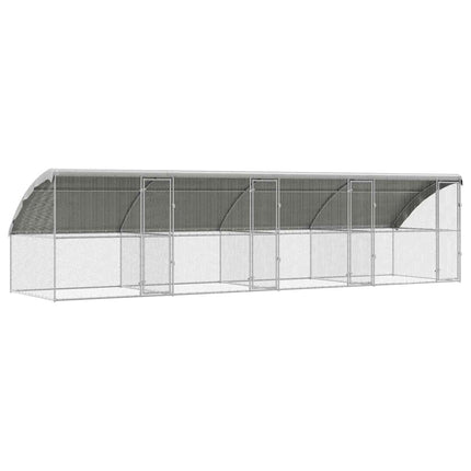 Hønsebur 4 stk. Sølv 800 x 200 x 200 cm Galvaniseret stål
