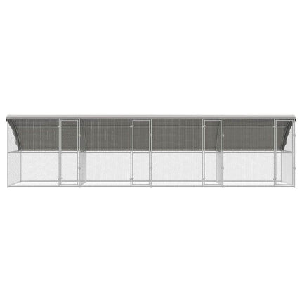Hønsebur 4 stk. Sølv 800 x 200 x 200 cm Galvaniseret stål