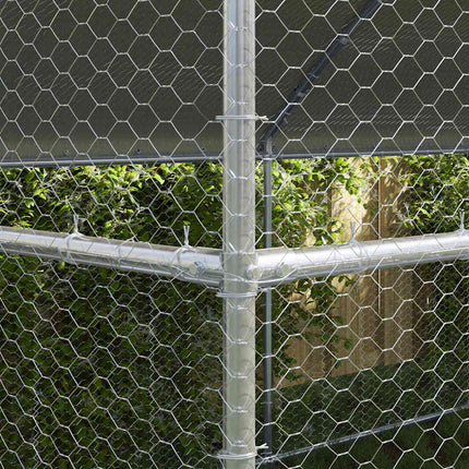 Hønsebur 2 stk. Sølv 400 x 200 x 200 cm Galvaniseret stål