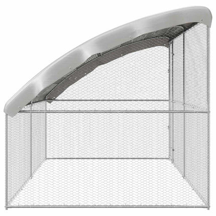 Hønsebur 2 stk. Sølv 400 x 200 x 200 cm Galvaniseret stål