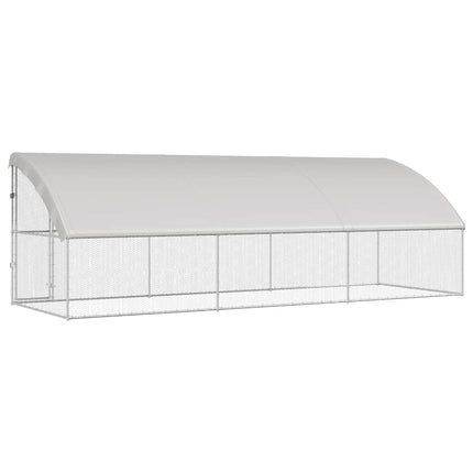 Hønsebur 3 stk. Sølv 600 x 200 x 200 cm Galvaniseret stål