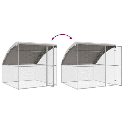 Hønsebur 4 stk. Sølv 800 x 200 x 200 cm Galvaniseret stål