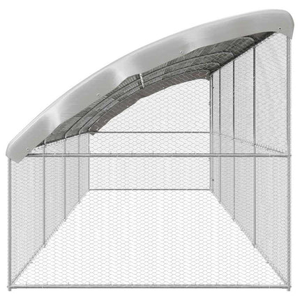 Hønsebur 4 stk. Sølv 800 x 200 x 200 cm Galvaniseret stål