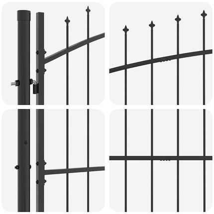 Dobbelt Port WOERDEN 299,5 x 249,5 cm Stål Grå Låses
