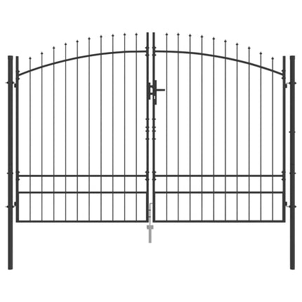 Dobbelt Port WOERDEN 299,5 x 249,5 cm Stål Grå Låses