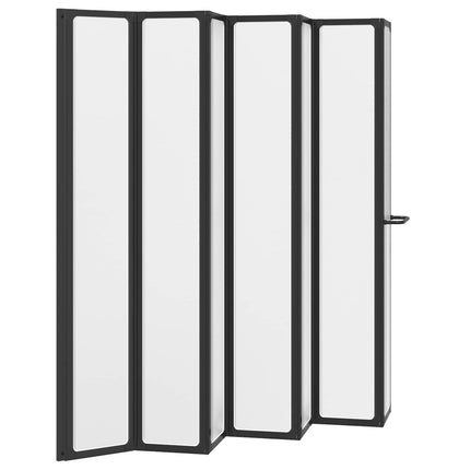 Brusevæg Sort 168 x 140 cm Aluminium
