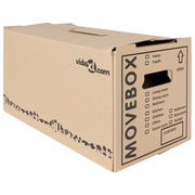 Flyttekasse 20 pcs Naturfarvet 59 x 31,5 x 31,5 cm Pap