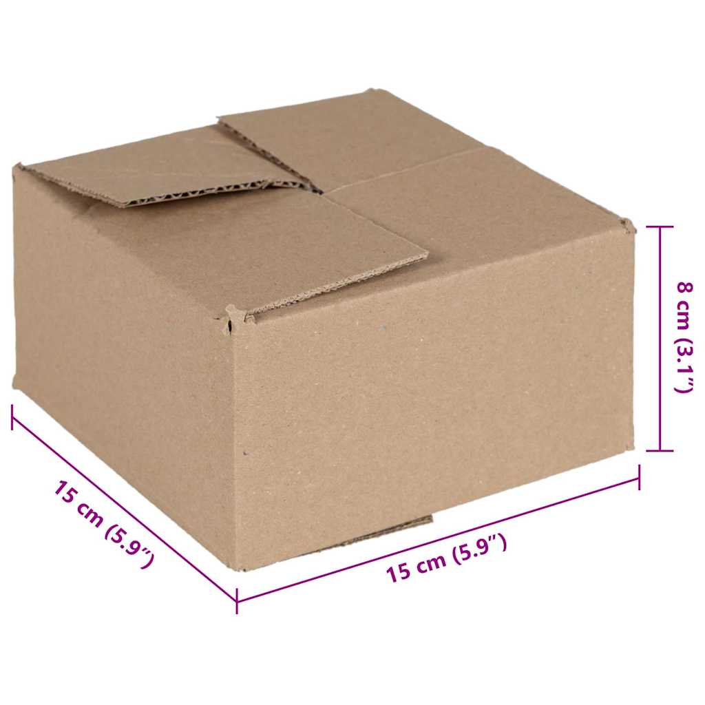 Foldbar Kasse 50 pcs Naturfarvet 15 x 15 x 8 cm Pap