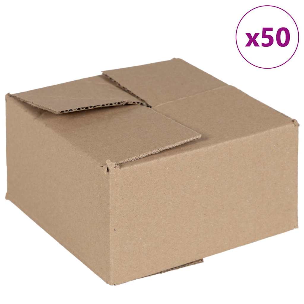 Foldbar Kasse 50 pcs Naturfarvet 15 x 15 x 8 cm Pap