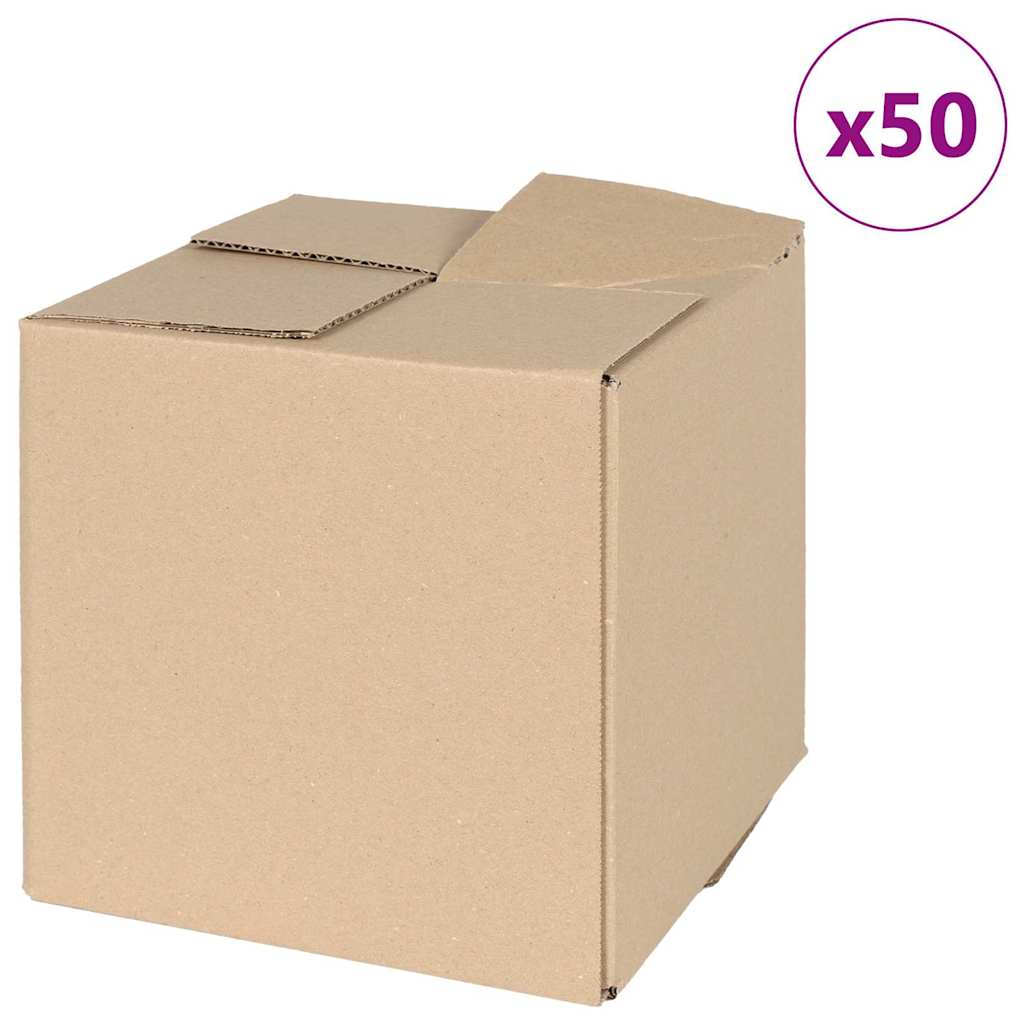 Foldbar Kasse 50 pcs Naturfarvet 20 x 20 x 20 cm Pap