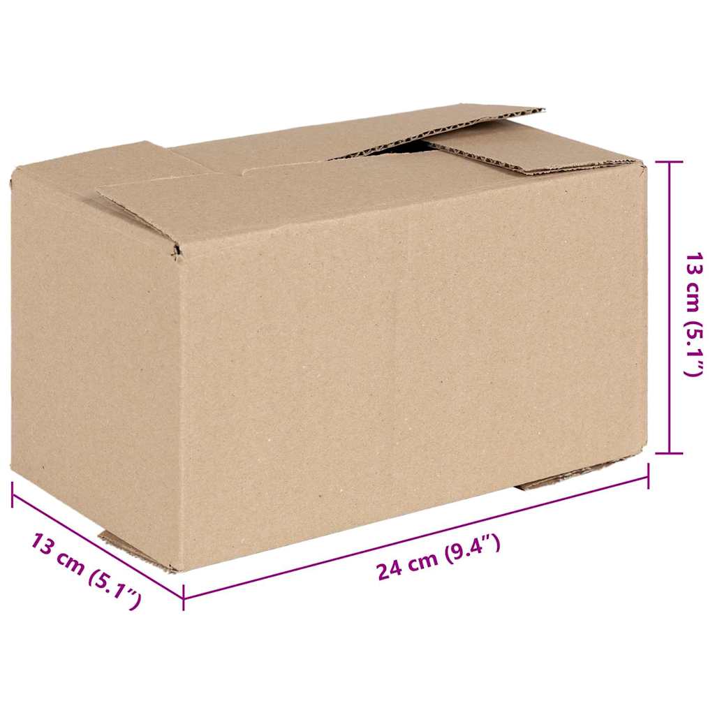 Foldbar Kasse 50 pcs Naturfarvet 24 x 13 x 13 cm Pap