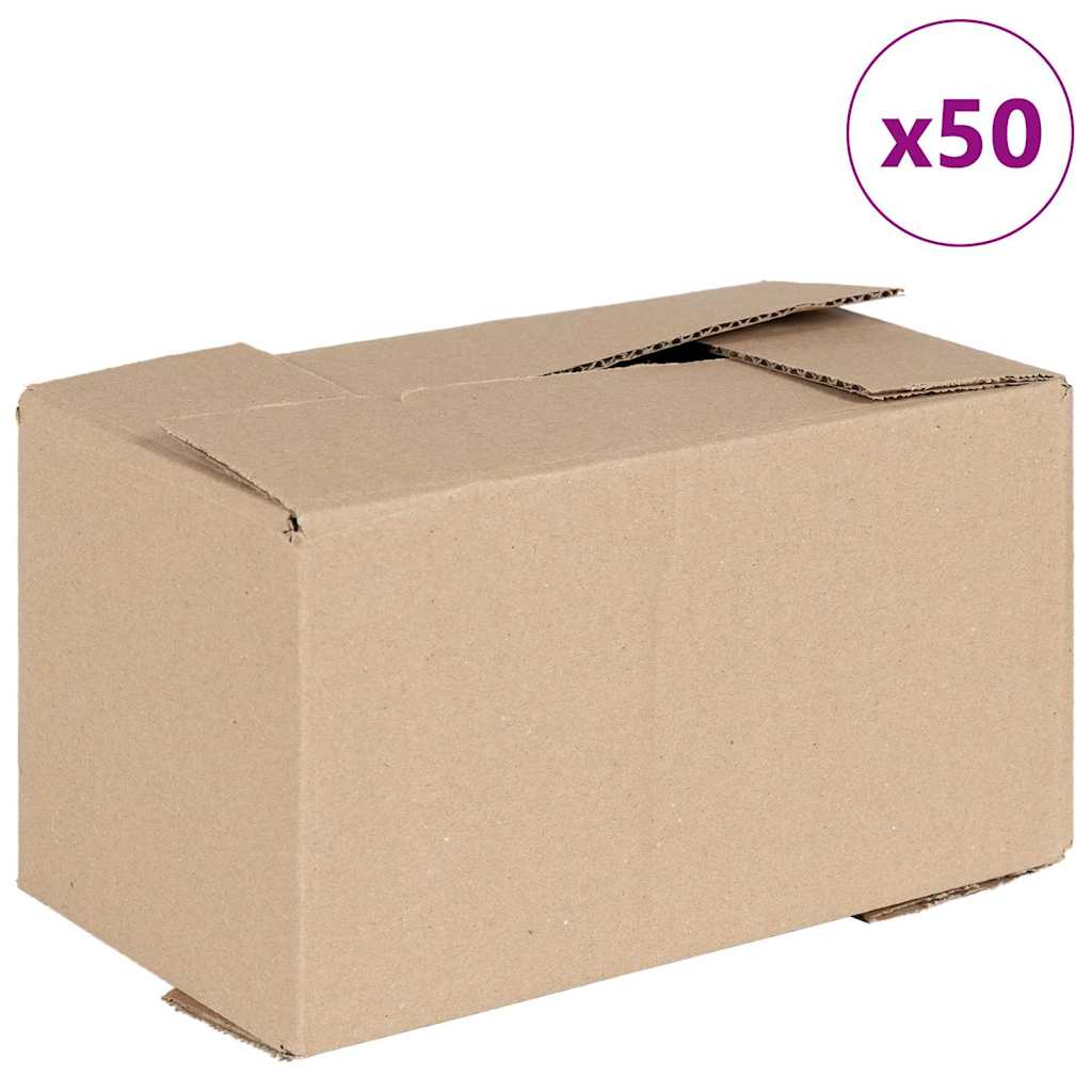 Foldbar Kasse 50 pcs Naturfarvet 24 x 13 x 13 cm Pap