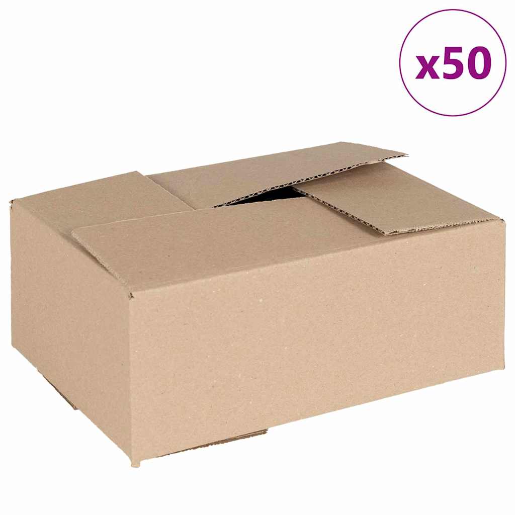Foldbar Kasse 50 pcs Naturfarvet 25 x 17,5 x 10 cm Pap