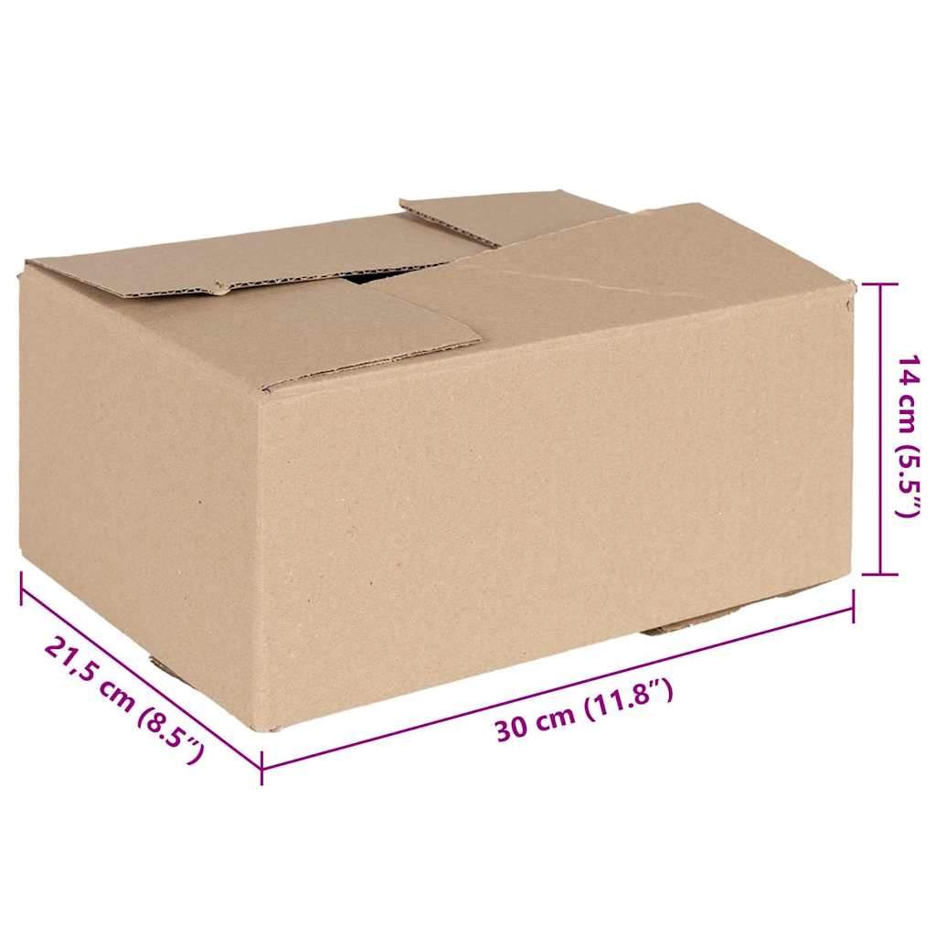 Foldbar Kasse 50 pcs Naturfarvet 30 x 21,5 x 14 cm Pap