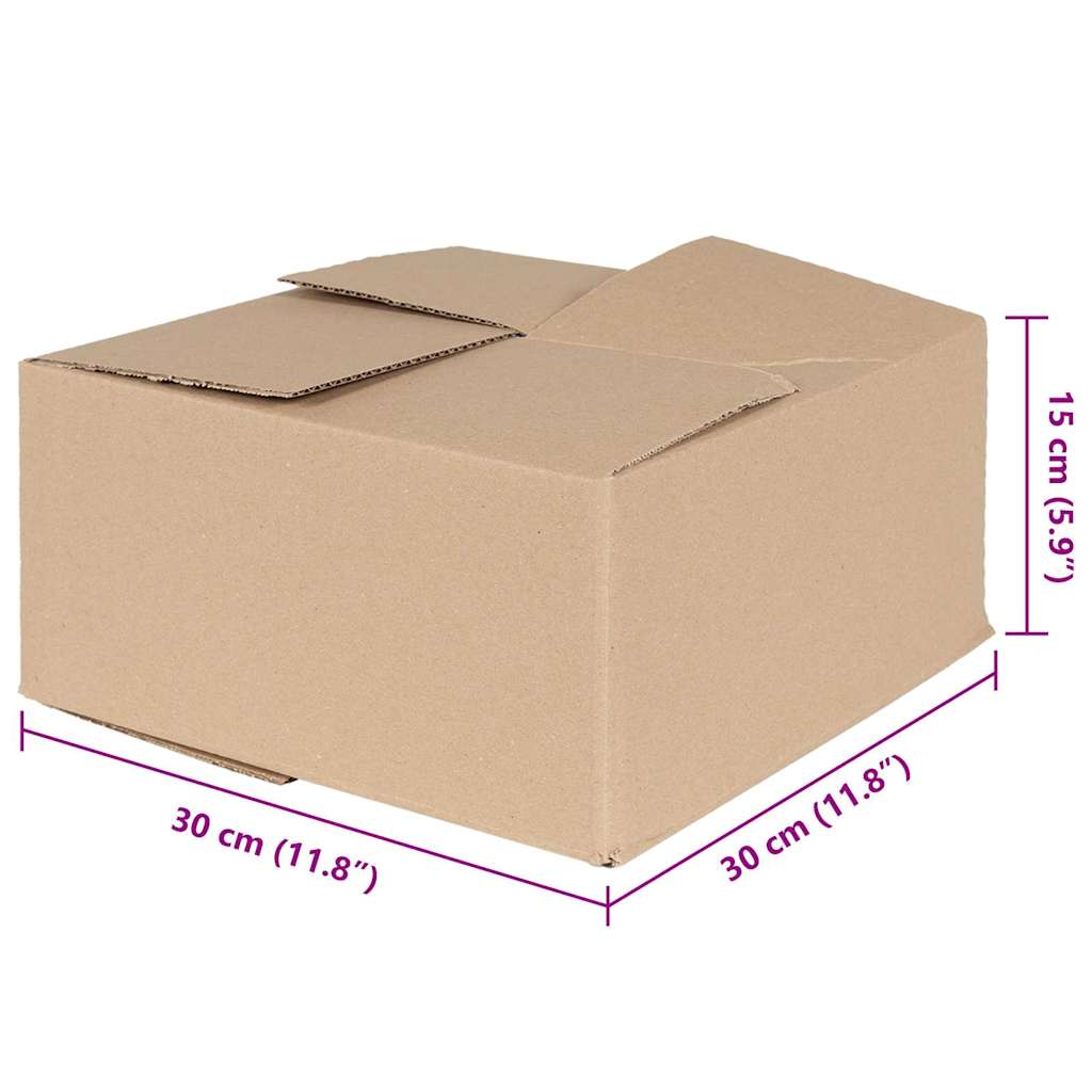 Foldbar Kasse 50 pcs Naturfarvet 30 x 30 x 15 cm Pap