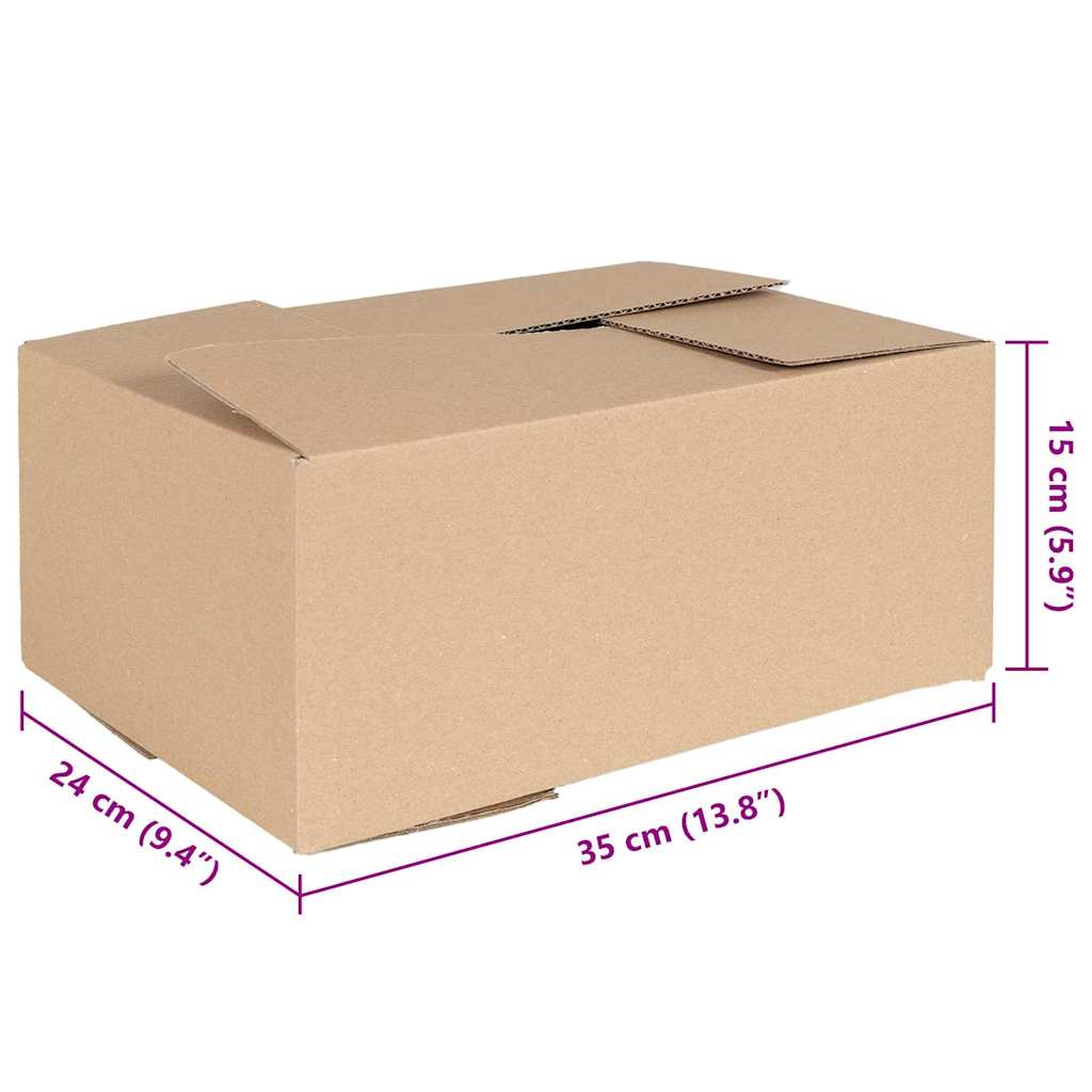 Foldbar Kasse 50 pcs Naturfarvet 35 x 24 x 15 cm Pap