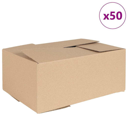 Foldbar Kasse 50 stk. Naturfarvet 35 x 24 x 15 cm Pap