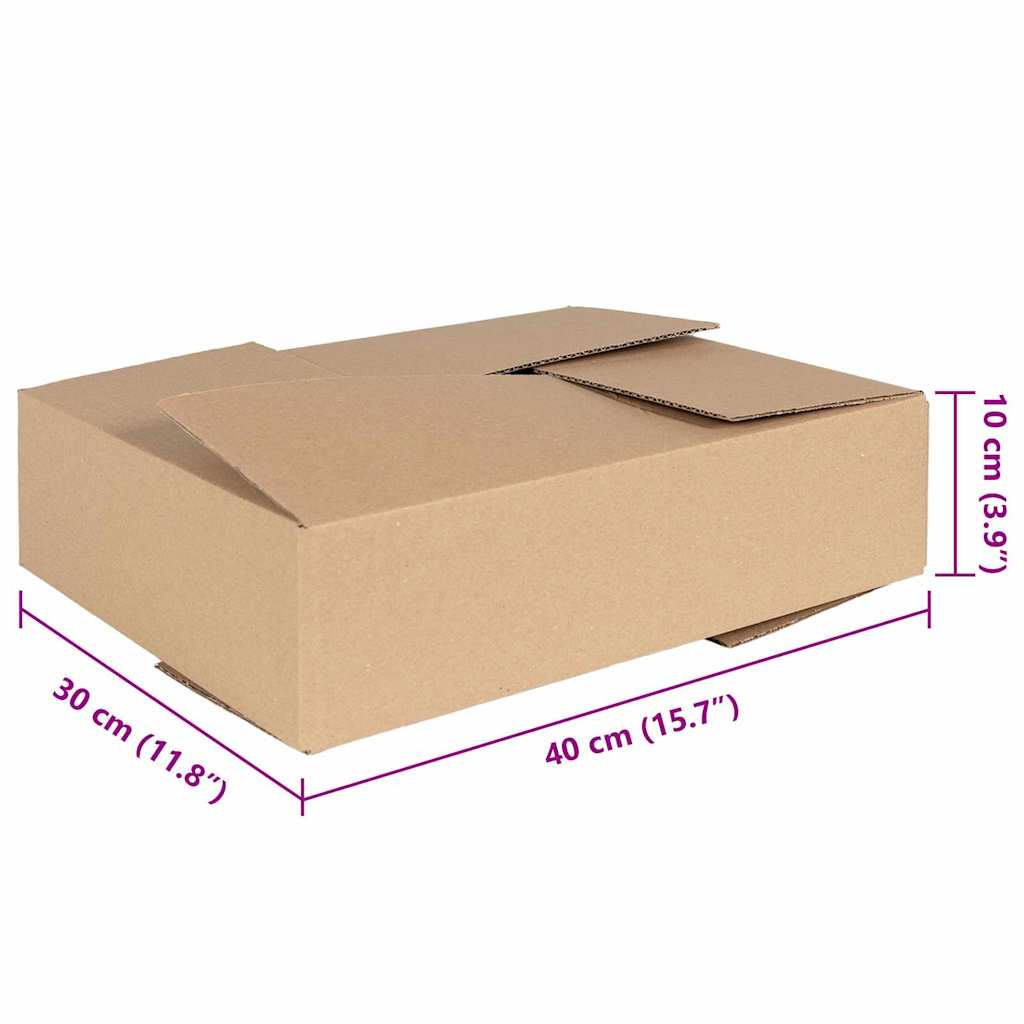 Foldbar Kasse 50 pcs Naturfarvet 40 x 30 x 10 cm Pap