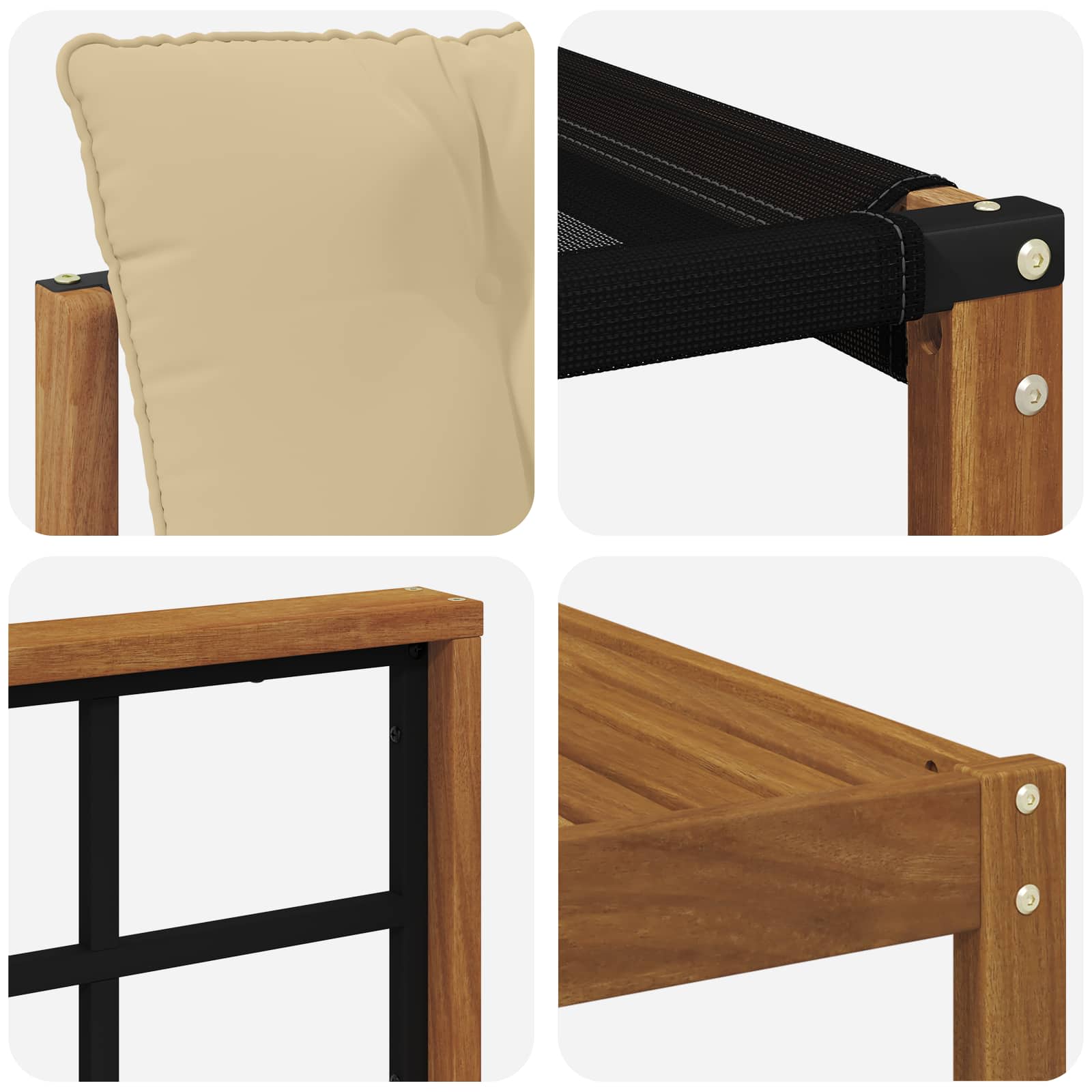 Udendørs sofagruppe med pude 6 pcs Naturlig og Beige