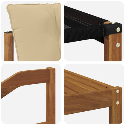 Udendørs sofagruppe med pude 7 pcs Naturlig og Beige