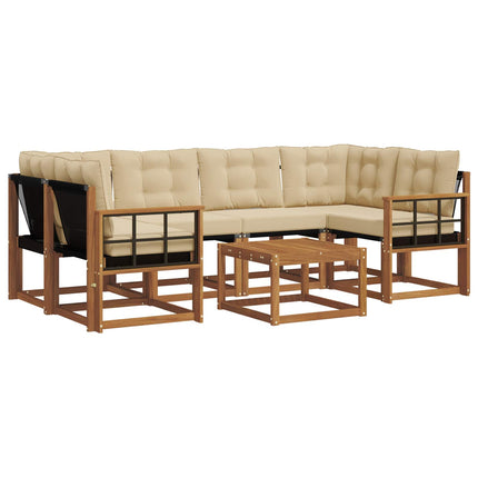 Udendørs sofagruppe 7 stk. Naturlig og Beige