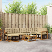 Udendørs sofagruppe med pude 8 pcs Naturlig og Beige