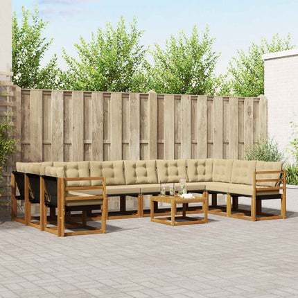 Udendørs sofagruppe 11 stk. Naturlig og Beige