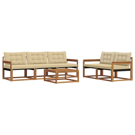 Udendørs sofagruppe 6 stk. Naturlig og Beige