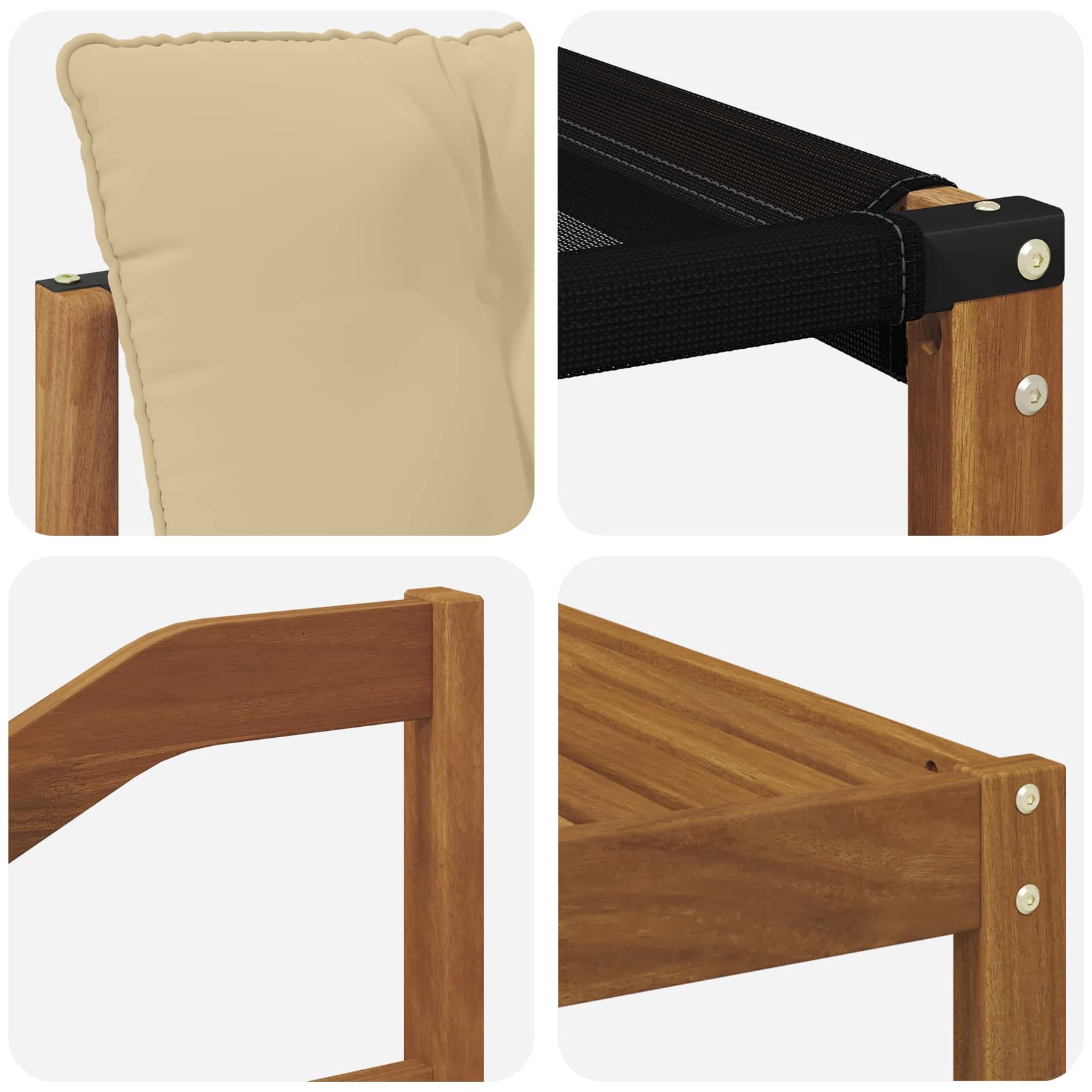 Udendørs sofagruppe med pude 6 pcs Naturlig og Beige