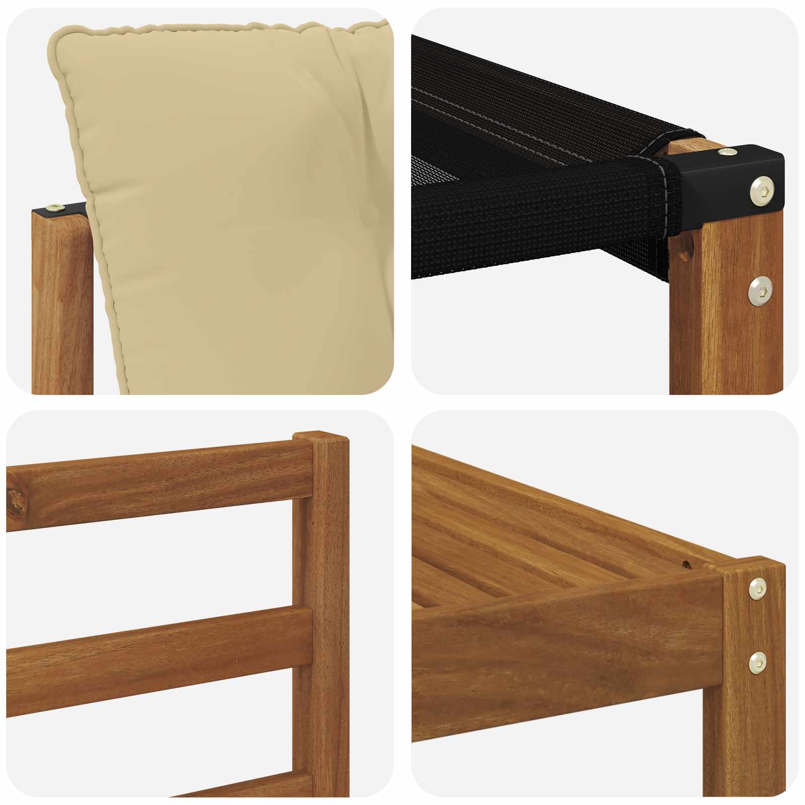 Udendørs sofagruppe med pude 7 pcs Naturlig og Beige