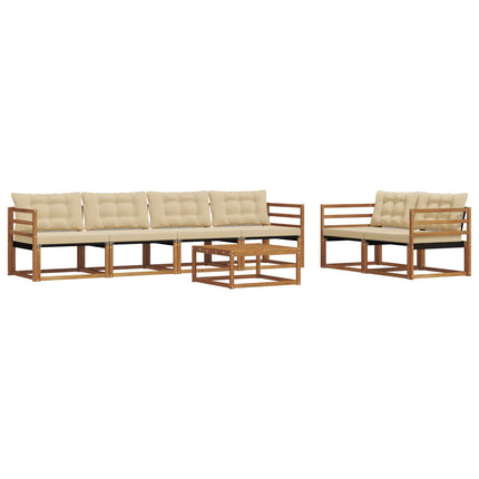 Udendørs sofagruppe 7 stk. Naturlig og Beige