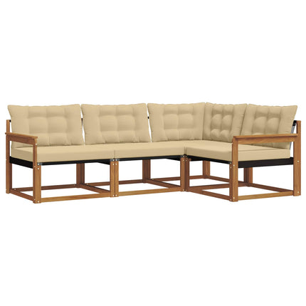 Udendørs sofagruppe 4 stk. Naturlig og Beige