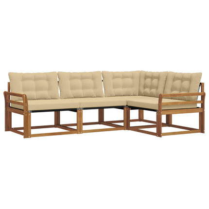 Udendørs sofagruppe 4 stk. Naturlig og Beige