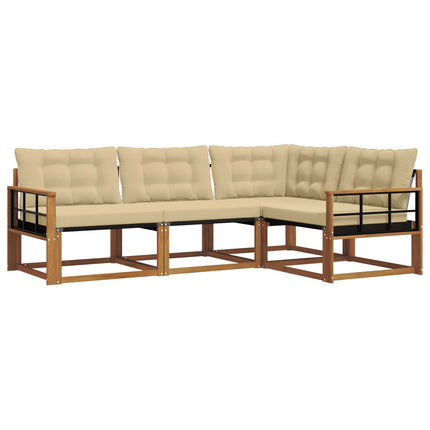Udendørs sofagruppe 4 stk. Naturlig og Beige