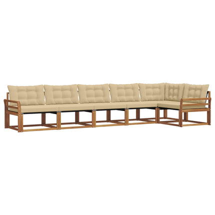 Udendørs sofagruppe 6 stk. Naturlig og Beige