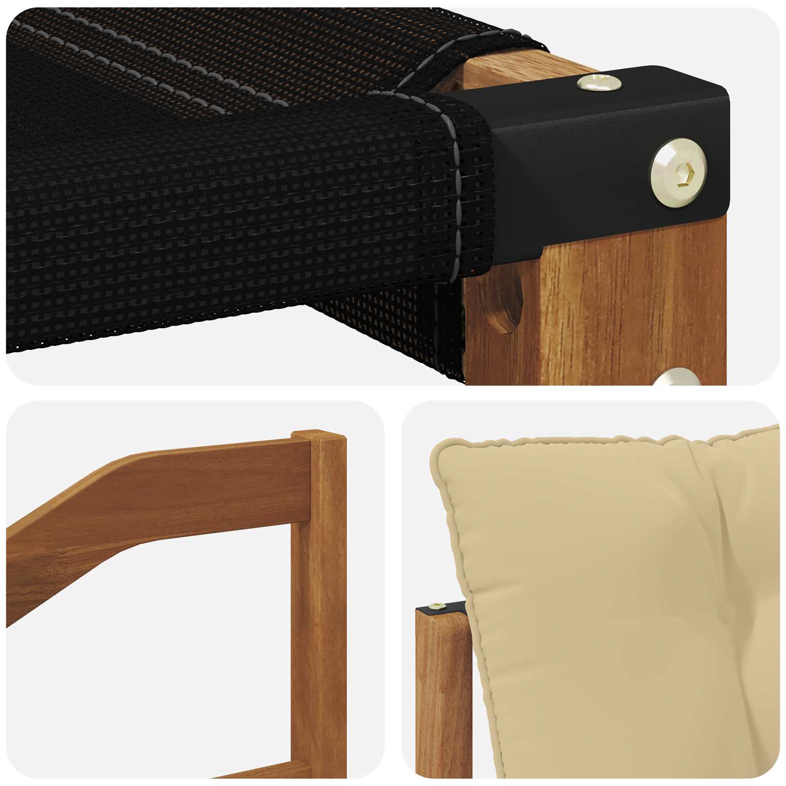 Udendørs sofagruppe med pude 6 pcs Naturlig og Beige