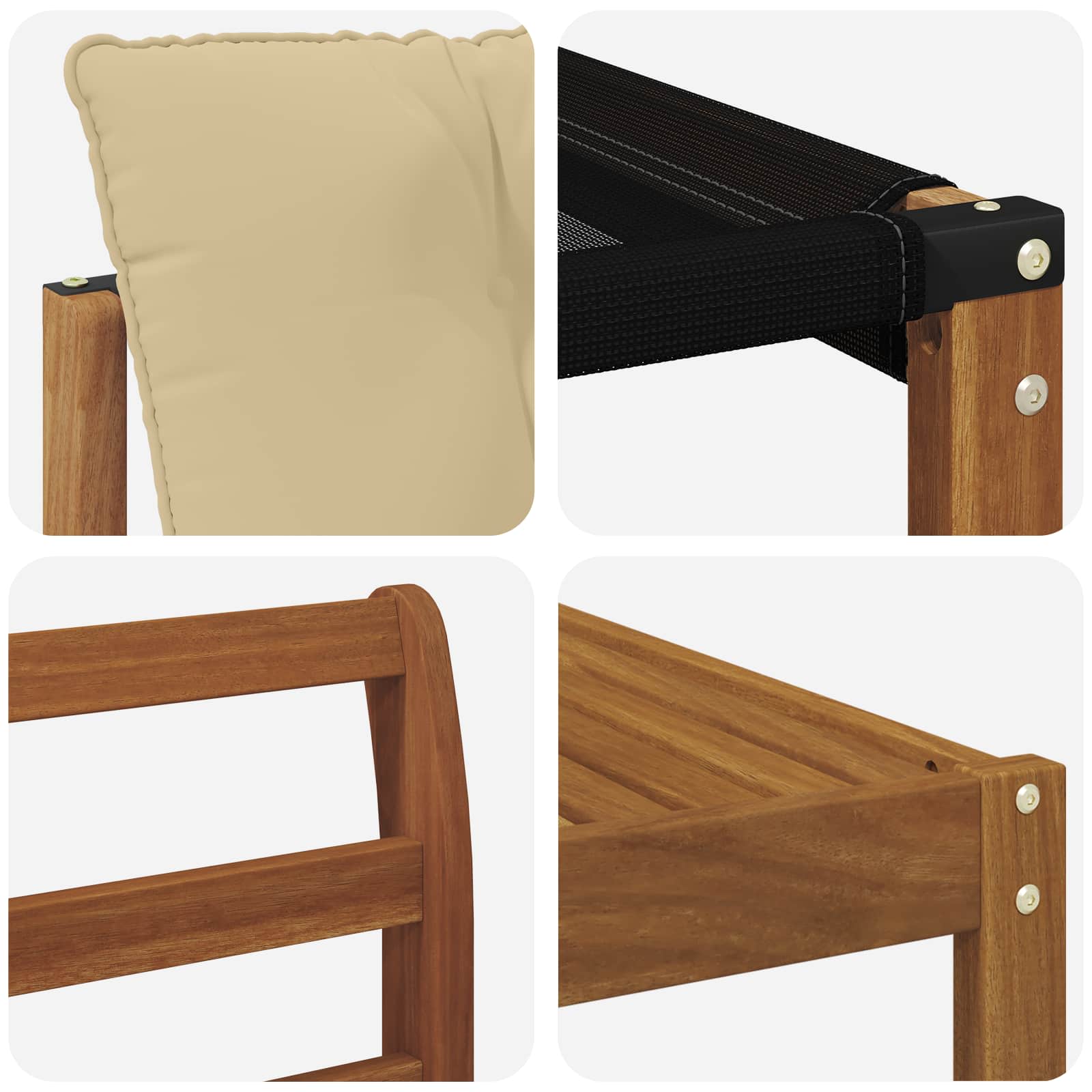 Udendørs sofagruppe med pude 7 pcs Naturlig og Beige