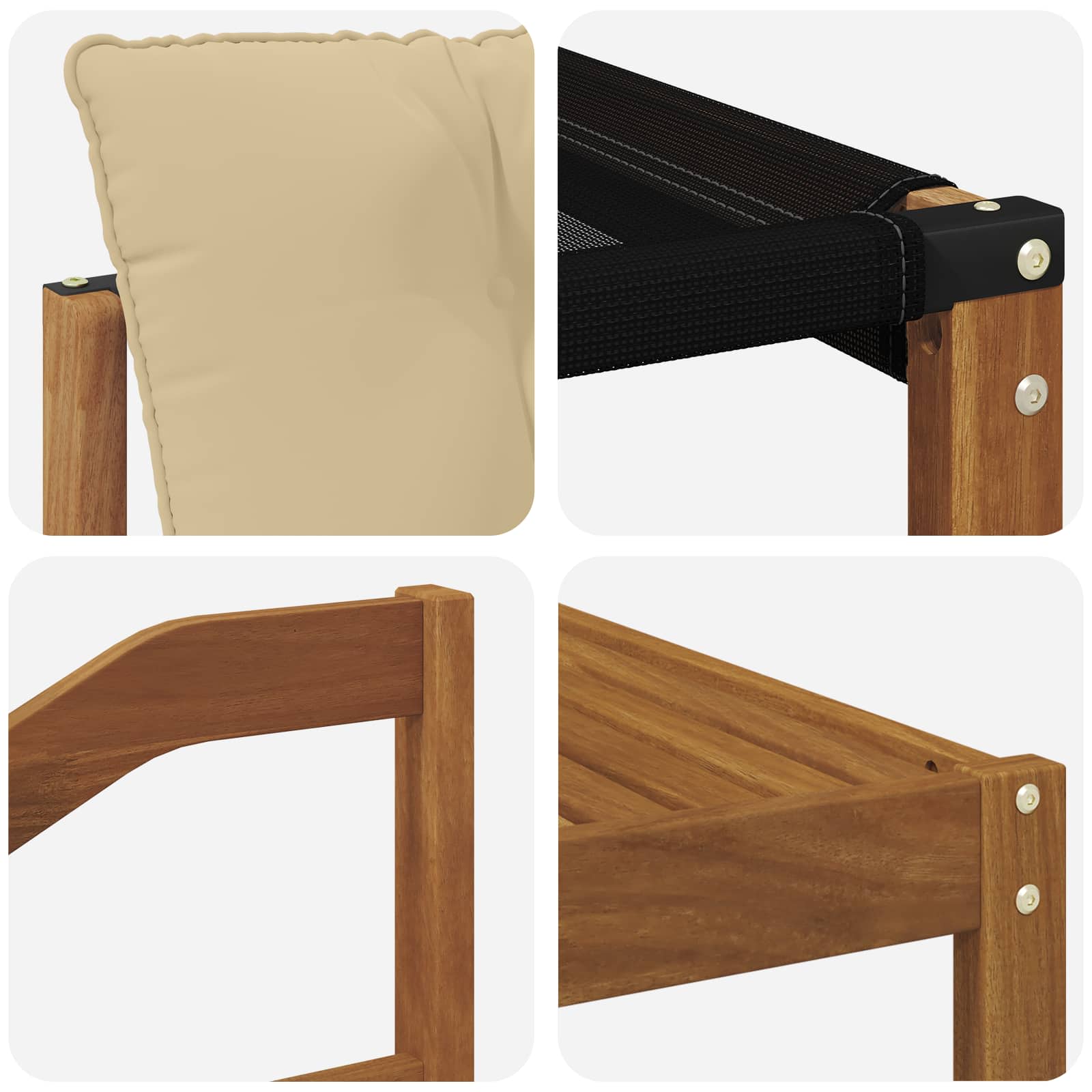 Udendørs sofagruppe med pude 7 pcs Naturlig og Beige