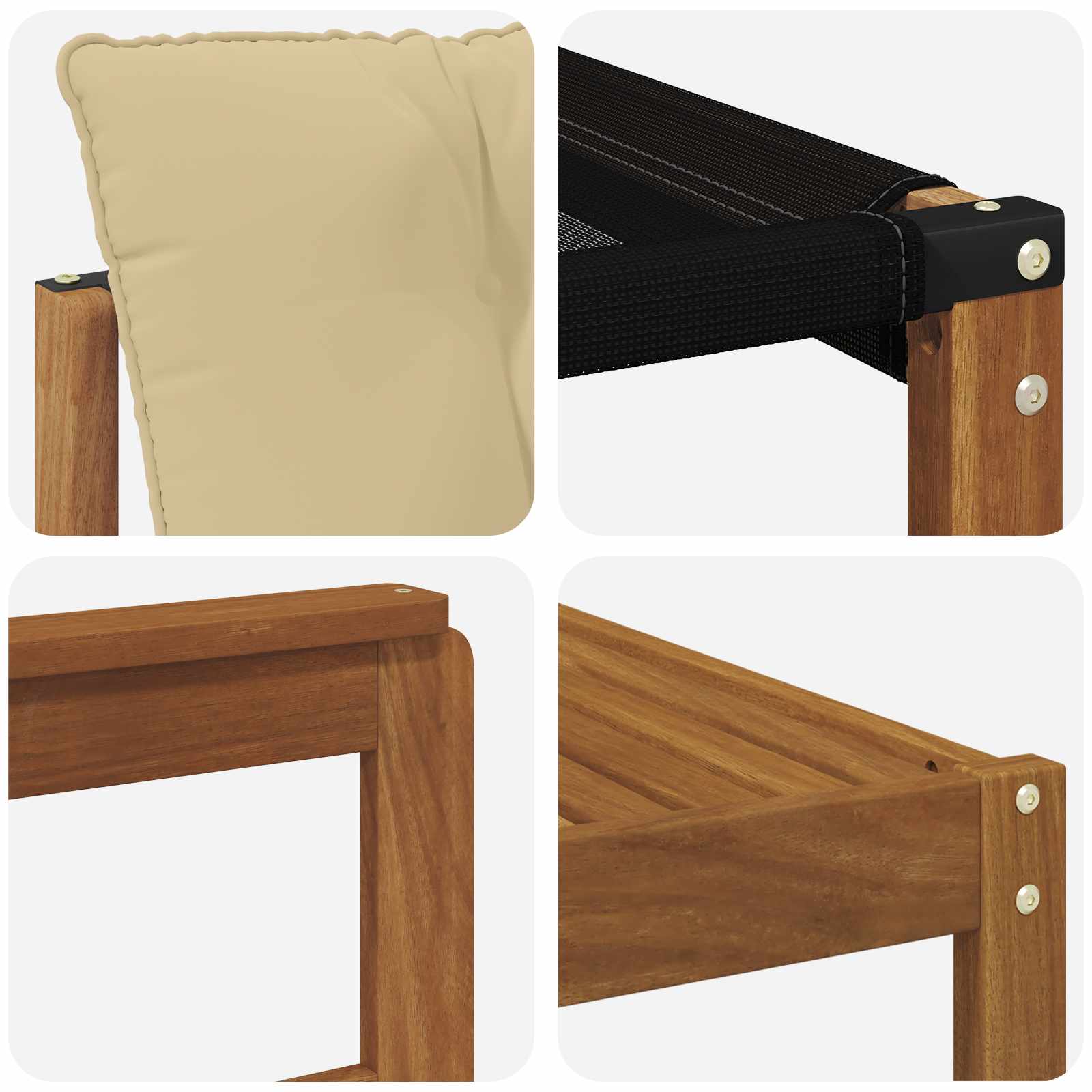 Udendørs sofagruppe 22 pcs Naturlig og Beige Massivt Akacietræ