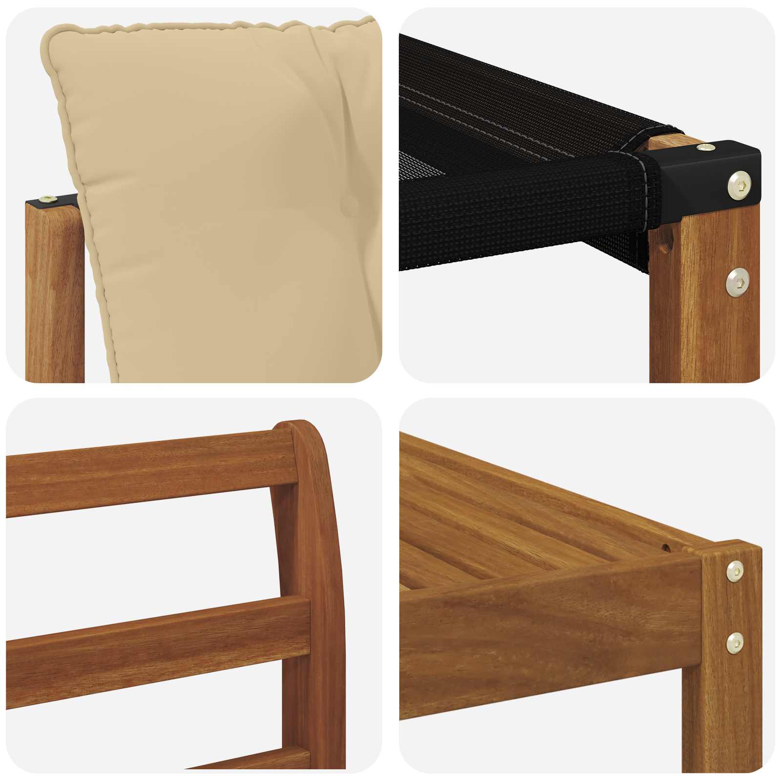 Udendørs sofagruppe 22 pcs Naturlig og Beige Massivt Akacietræ