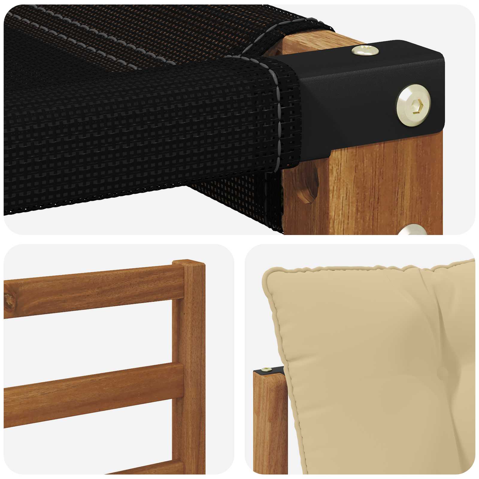 Udendørs sofagruppe med pude 10 pcs Naturlig og Beige