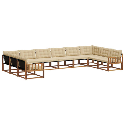 Udendørs sofagruppe 10 stk. Naturlig og Beige