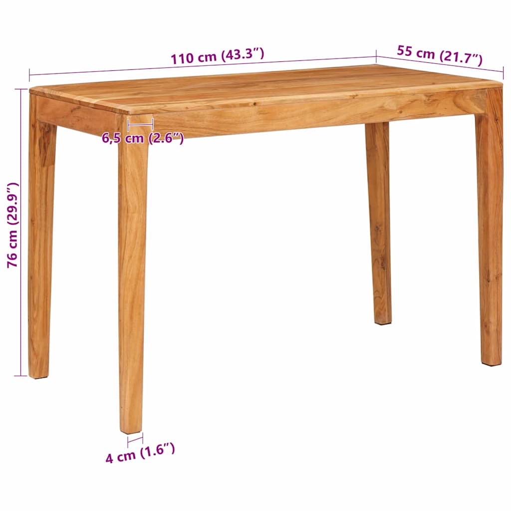 Spisebord Brun 110 x 55 x 76 cm Massivt Akacietræ