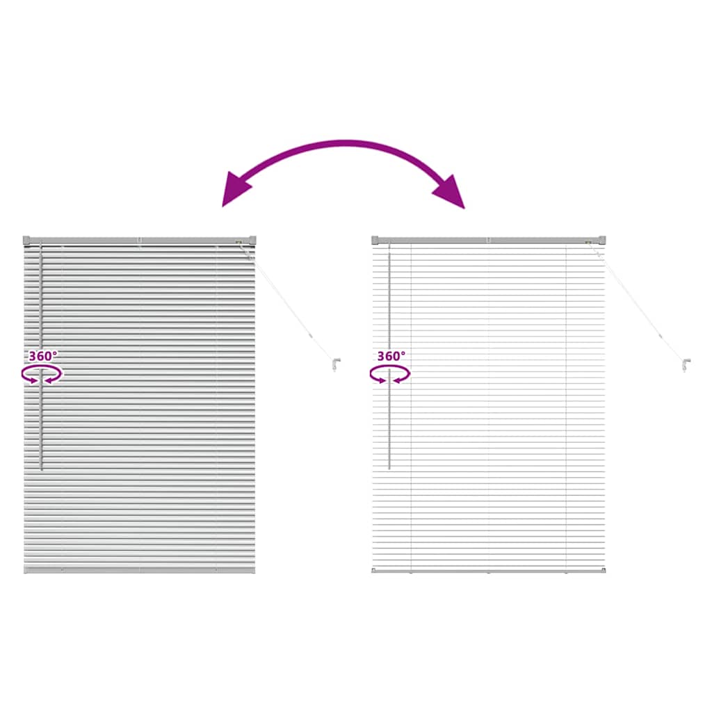 Persienner Sølv 130 x 85 cm Aluminium