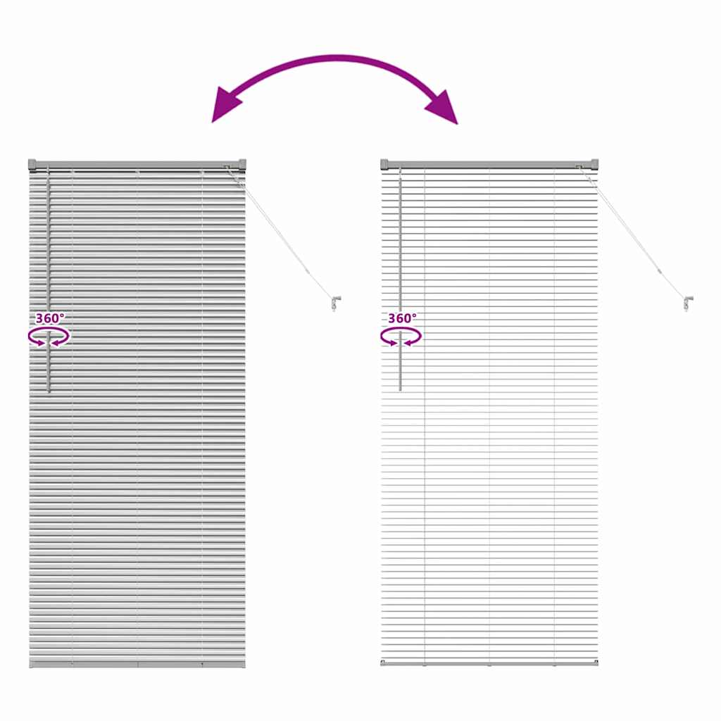 Persienner Sølv 175 x 70 cm Aluminium