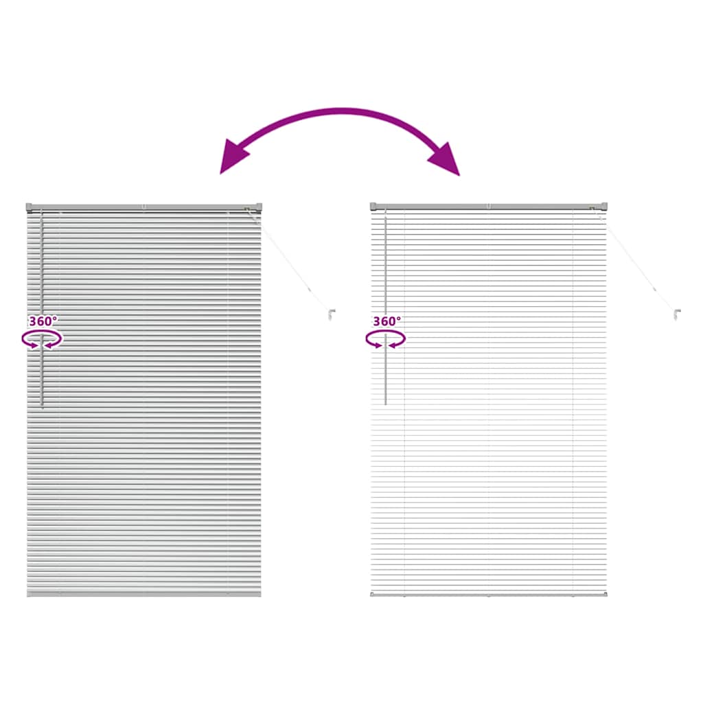 Persienner Sølv 175 x 100 cm Aluminium
