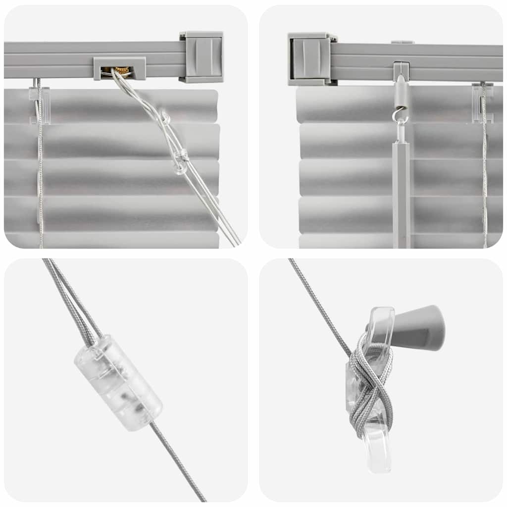 Persienner Sølv 220 x 90 cm Aluminium