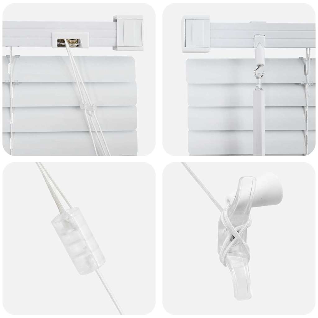 Persienner med gardiner Hvid 130 x 125 cm Aluminium