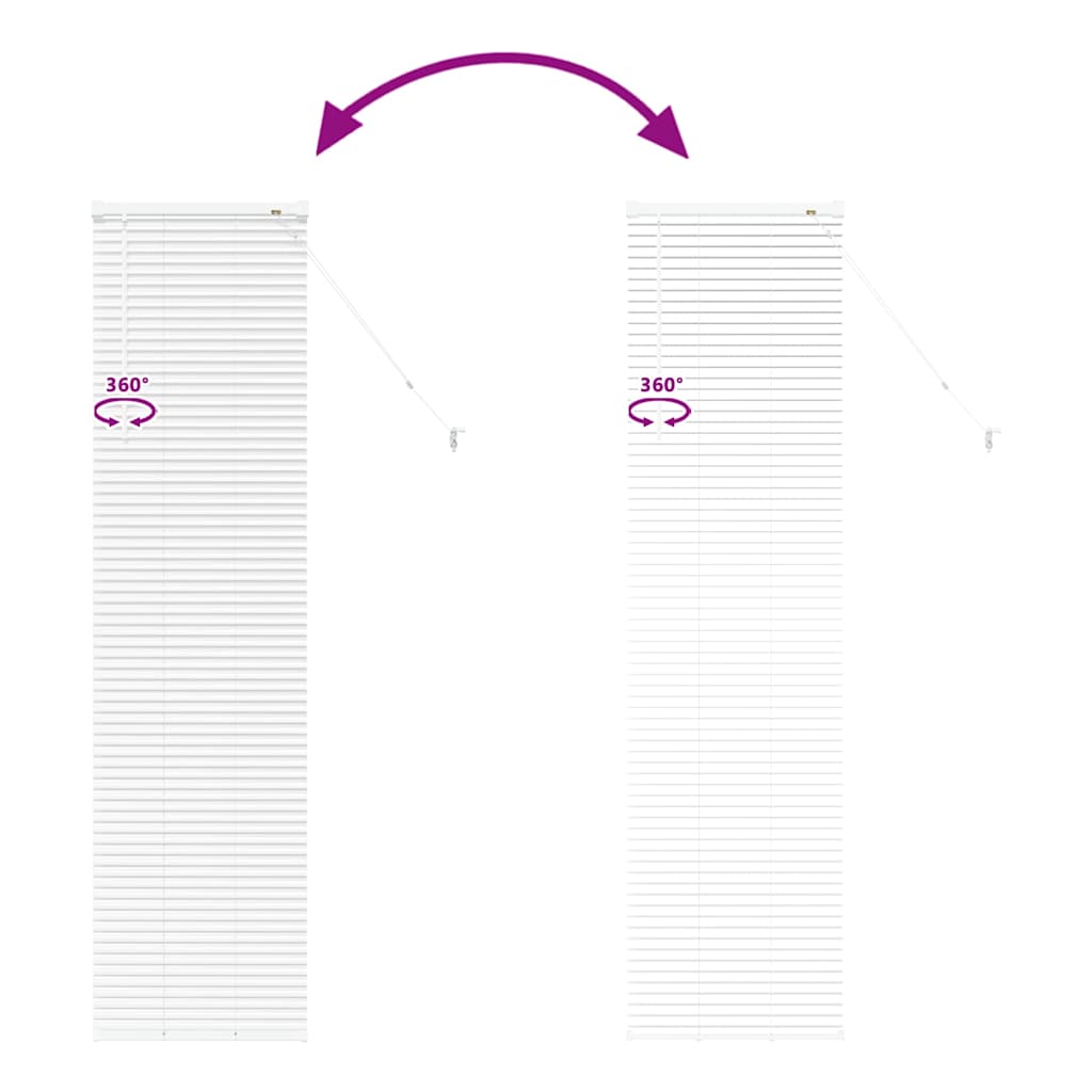 Persienner Hvid 175 x 40 cm Aluminium